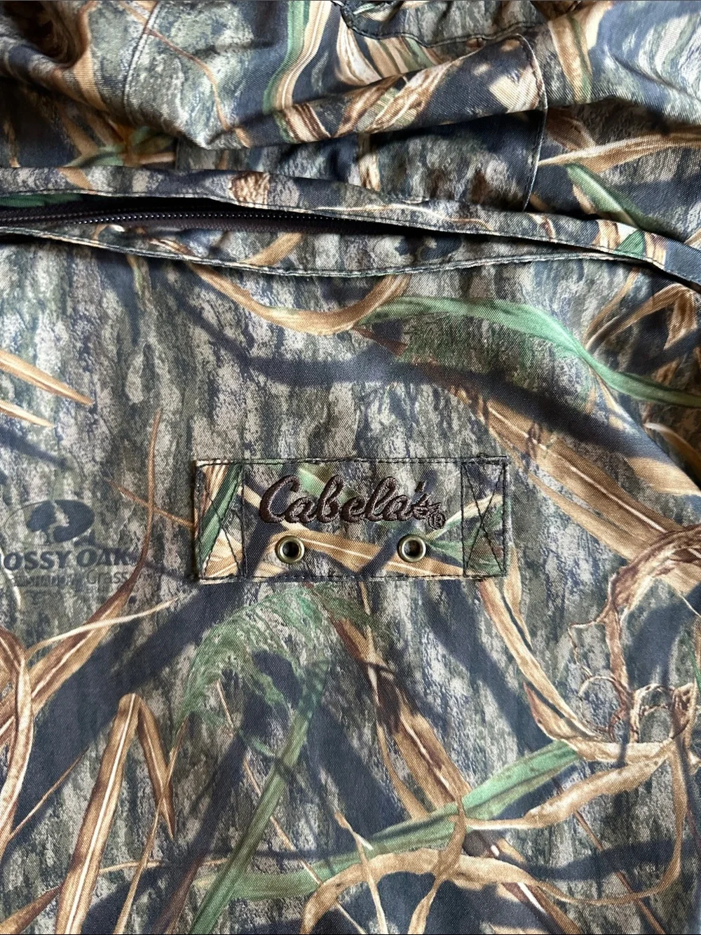 Cabela’s XL Tall Camouflage Hooded Outdoor Jacket - Brown/Green Camo
